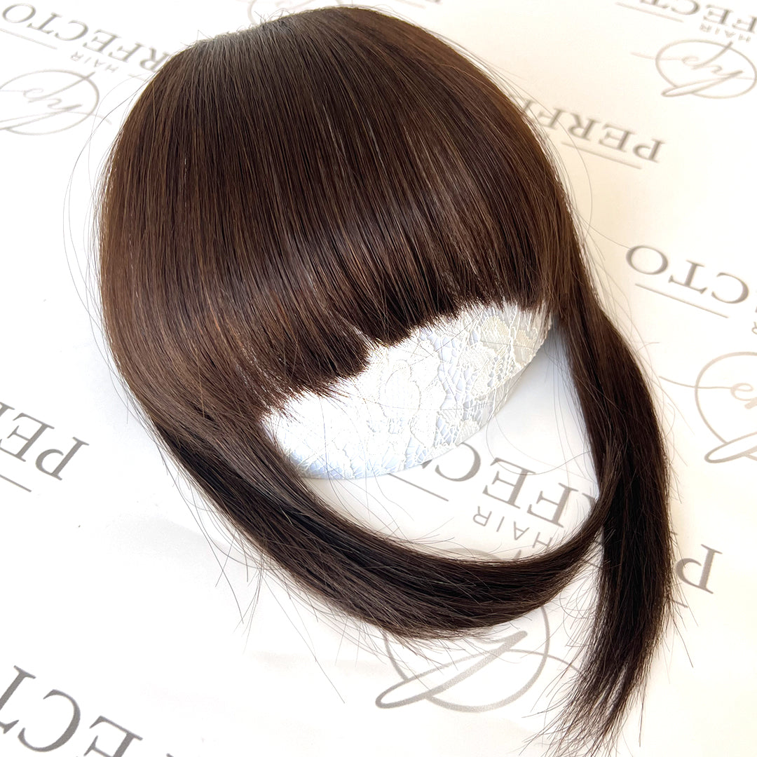 Clip in fringe dark brown best sale