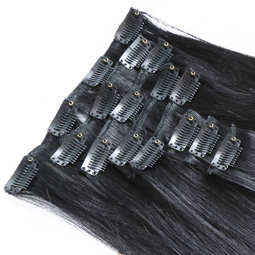 Clip In Hair Extensions Jet Black Clip Ins| Hairperfecto