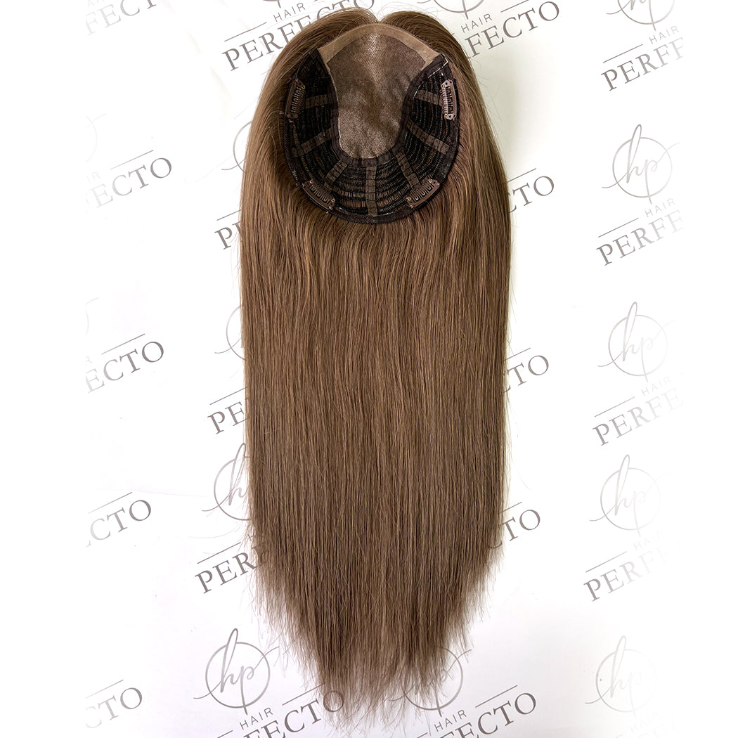 Hair Toppers 18''  #4 6''*7'' -  Hair Topper Mono Wefted Base | Hairperfecto