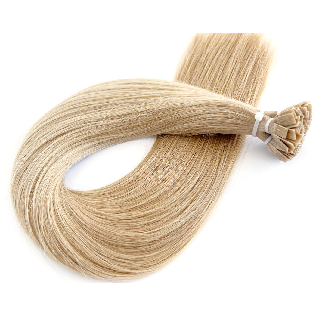 Flat Tip Hair Extensions Blonde #18 Keratin Hair Extensions