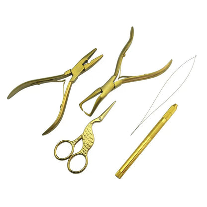 Professional Hair Extension Beading Tool Kit Apply and Remove Plier Set I Hairperfecto