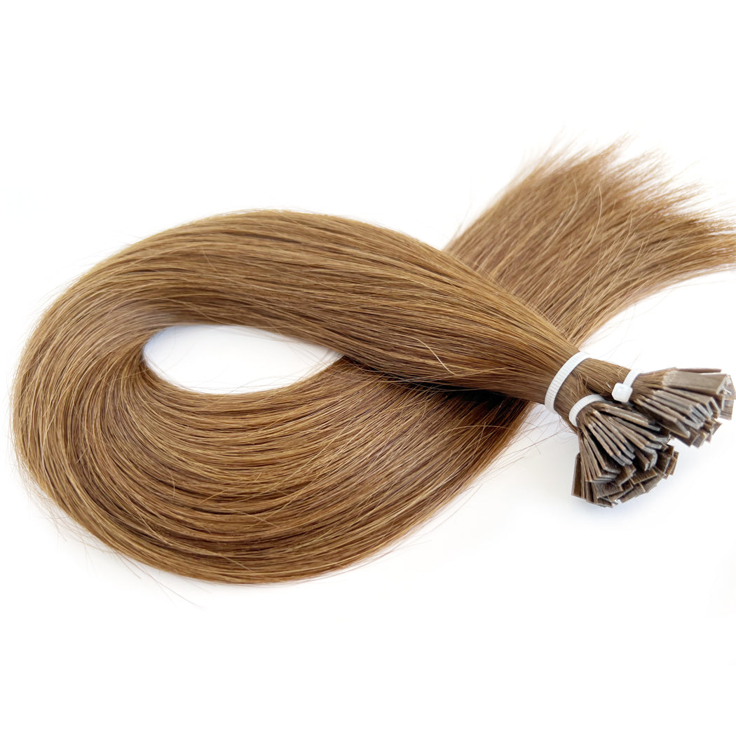 Flat Tip Hair Extensions Brown #4 Keratin Hair Extensions