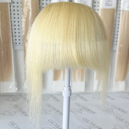 Whispy Clip In Real Human Hair Bangs-#613 Light Blonde