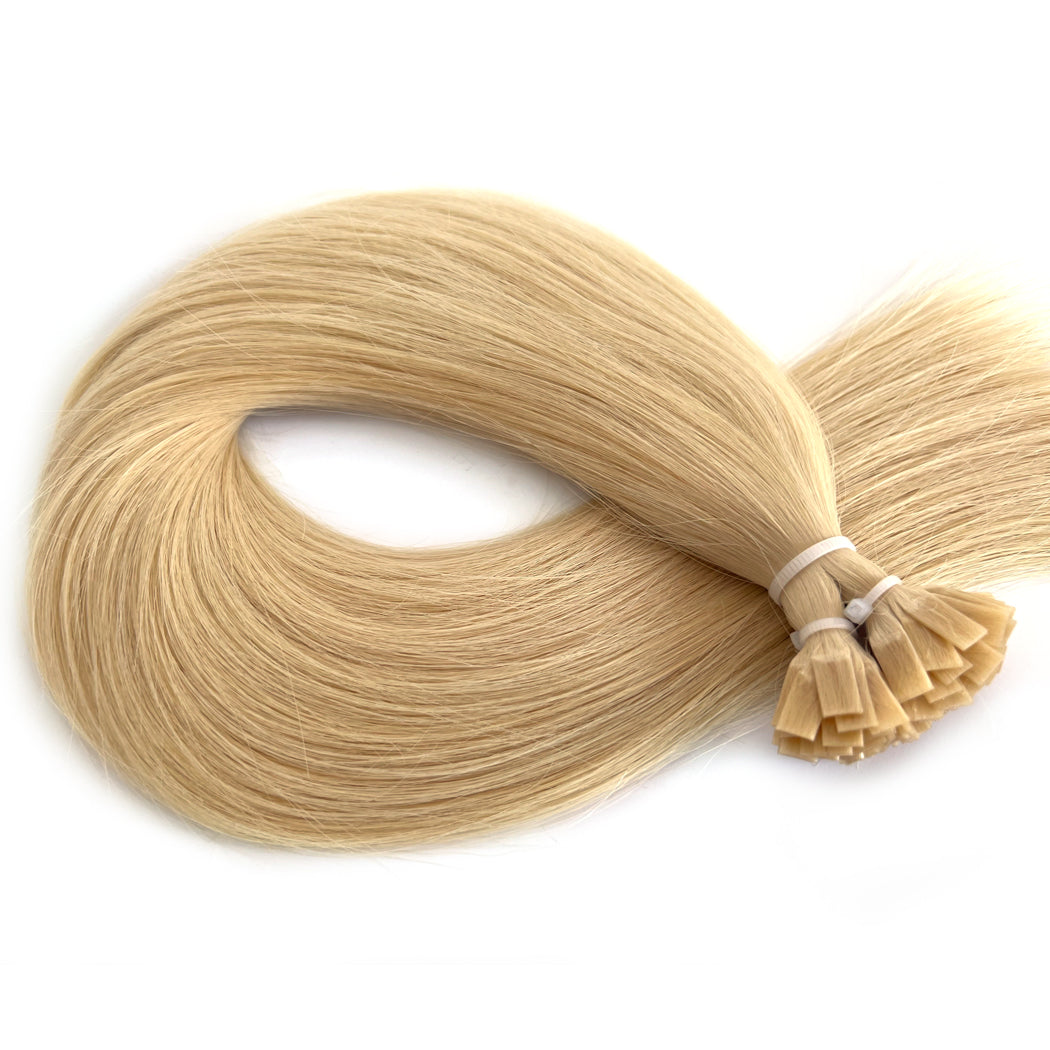 Flat Tip Hair Extensions Blonde #60 Keratin Hair Extensions