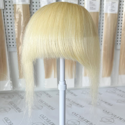 Whispy Clip In Real Human Hair Bangs-#613 Light Blonde