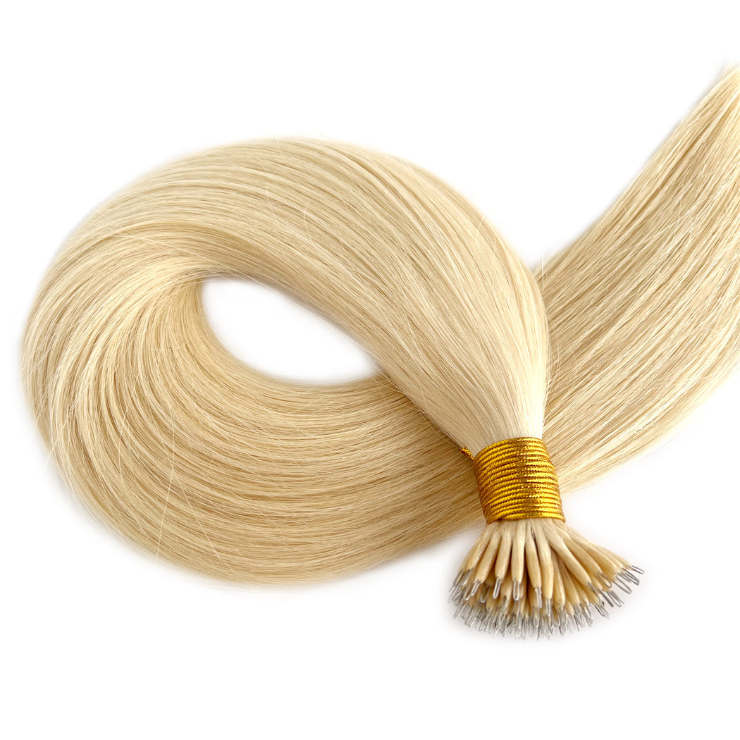 Nano Hair Extensions - Blonde #613 Keratin Hair Extensions | Hairperfecto