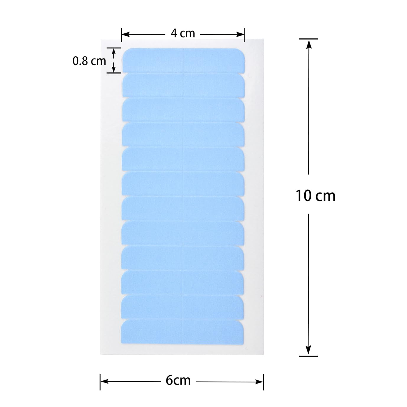 Double-sided Tape Glue Tabs for Tape In Hair Extension 10sheets/bag 4cm*0.8cm