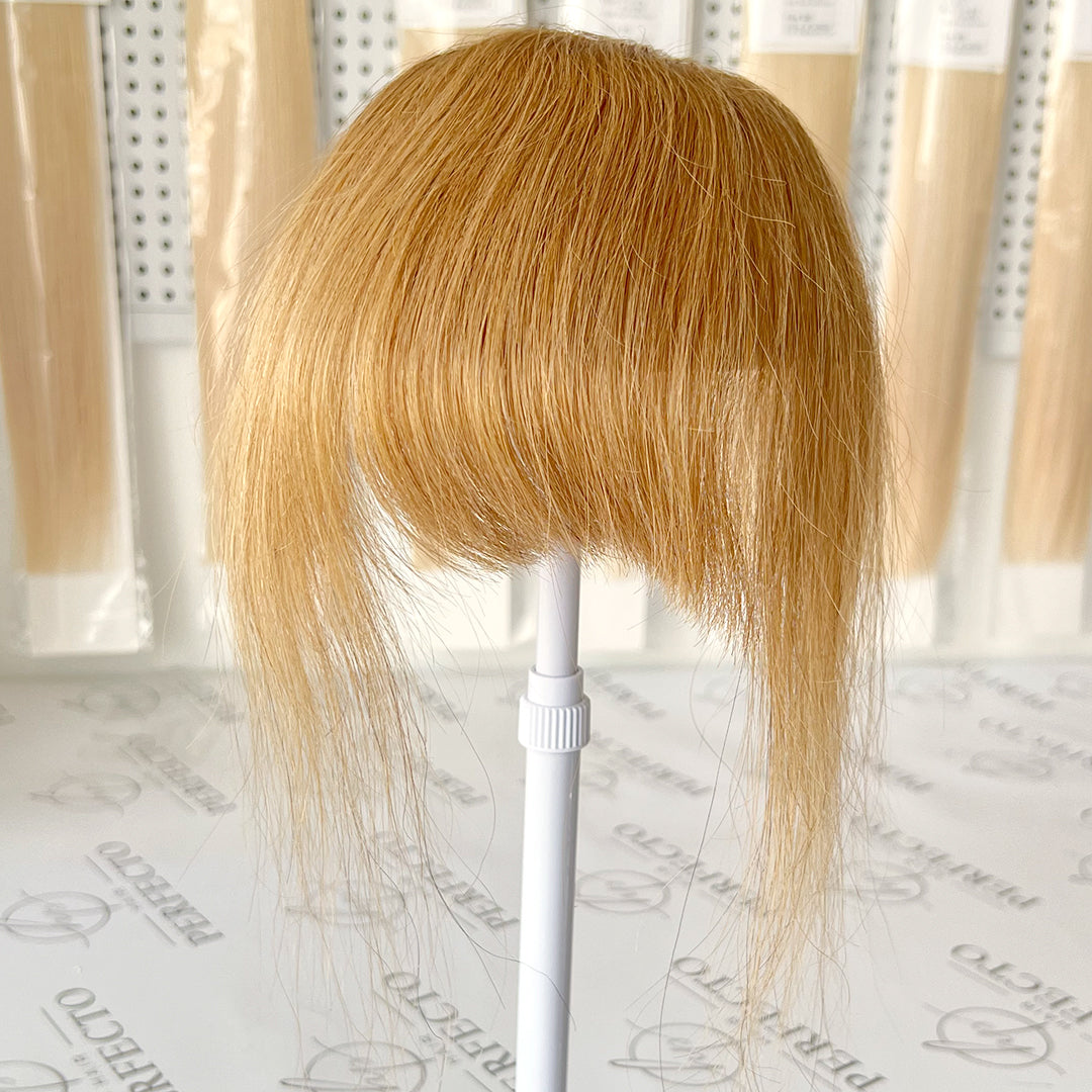 Wispy Bangs Hair Clip In Fringe With Temples Hairpieces  -#8 Light Brown