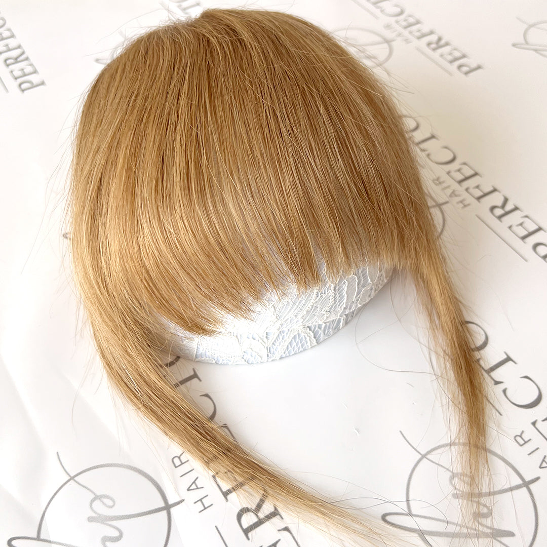 Wispy Bangs Hair Clip In Fringe With Temples Hairpieces  -#8 Light Brown