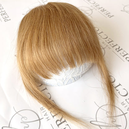 Wispy Bangs Hair Clip In Fringe With Temples Hairpieces  -#8 Light Brown