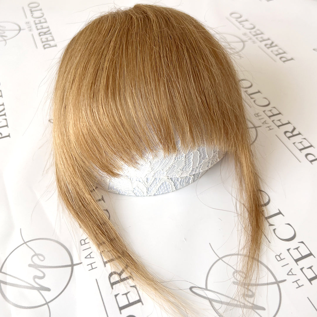 Wispy Bangs Hair Clip In Fringe With Temples Hairpieces  -#8 Light Brown