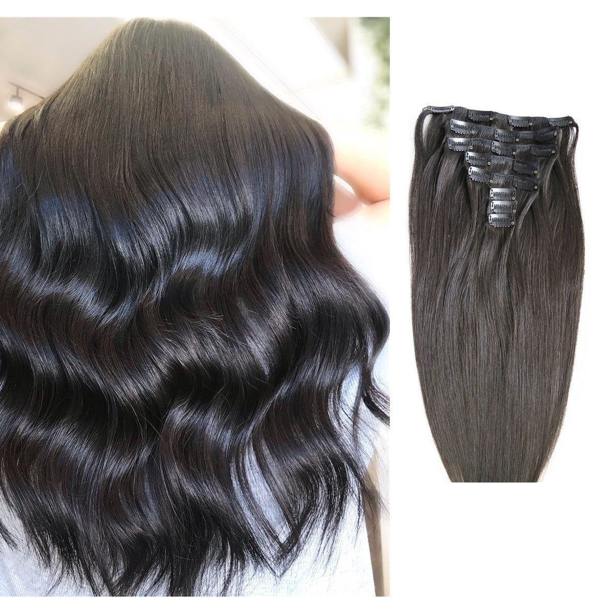 Best Clip In Hair Extensions Off Black Clip Ins| Hairperfecto