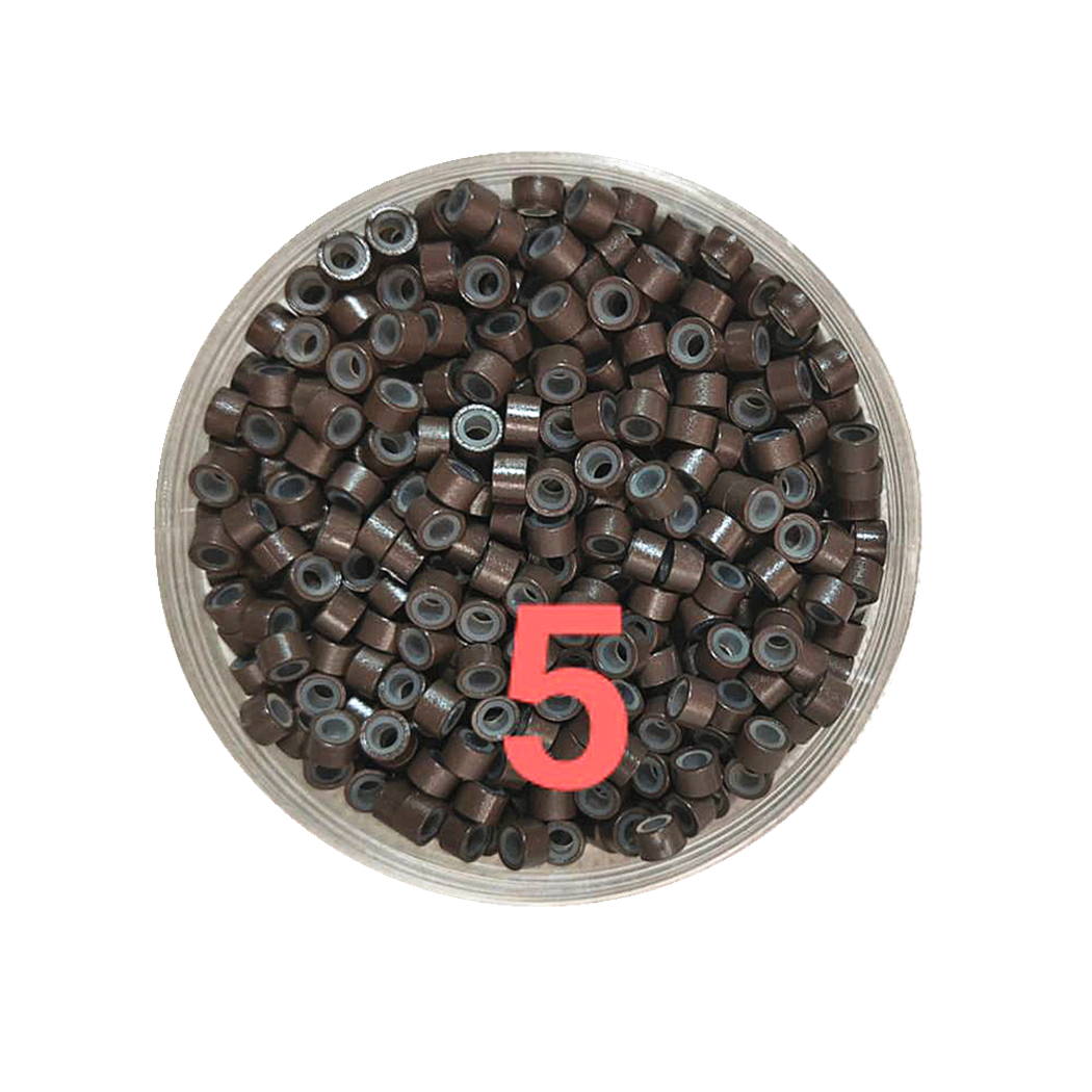 4mm 4.5mm 5mm  #5 Silicone Micro-Rings 500 beads| Hairperfecto