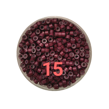 4mm 4.5mm 5mm  #15 Silicone Micro-Rings 500 beads| Hairperfecto