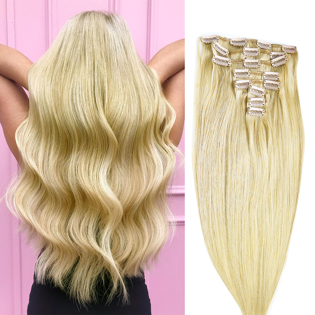 Clip In Remy Hair Extensions Dirty Blonde #18 Clip Ins| Hairperfecto
