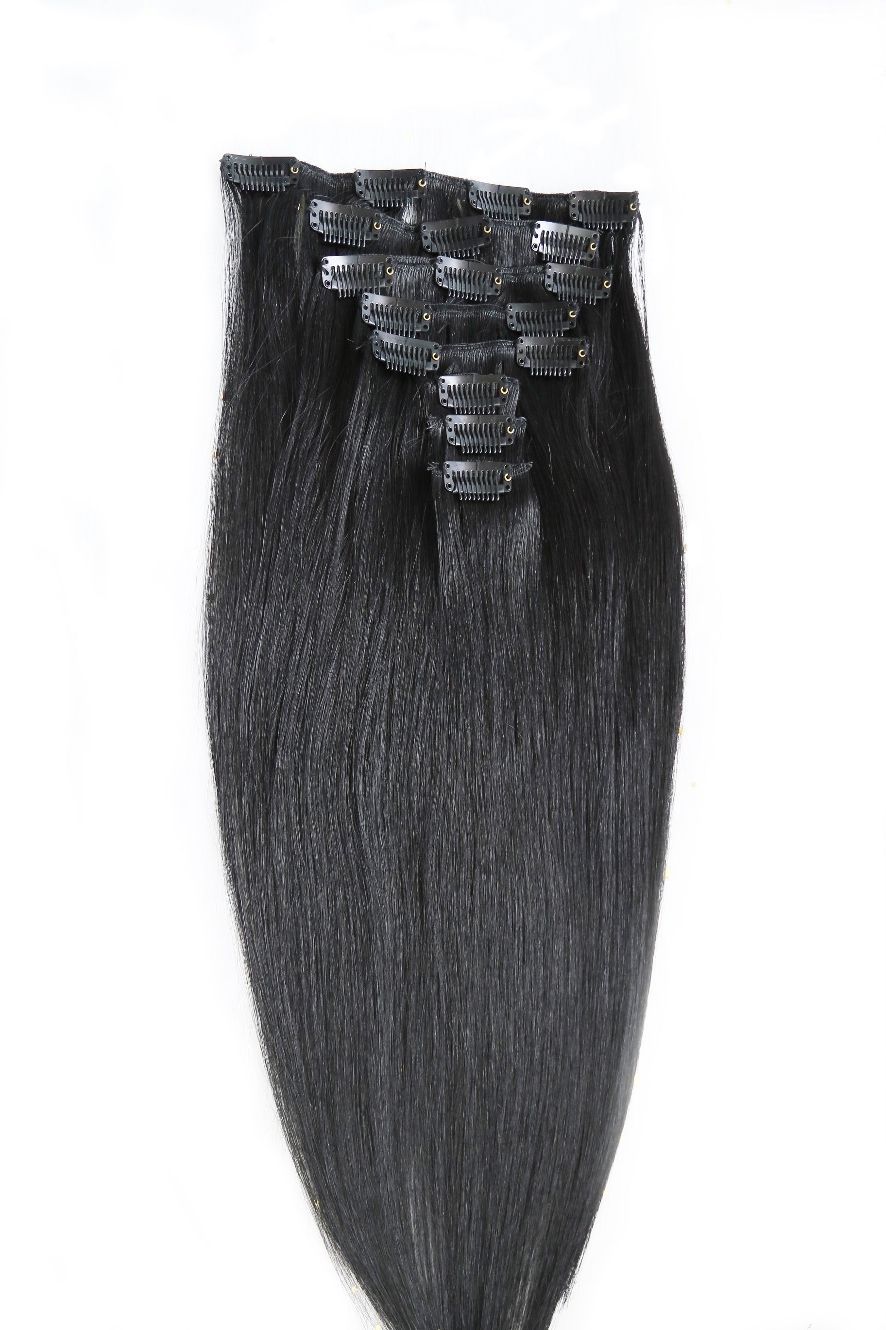 Clip In Hair Extensions Jet Black Clip Ins| Hairperfecto