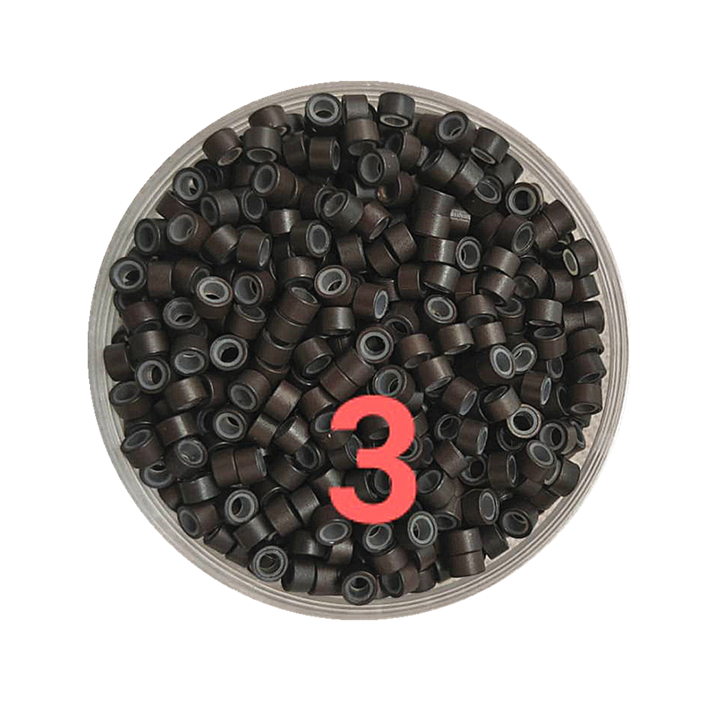 4mm 4.5mm 5mm  #3 Silicone Micro-Rings 500 beads| Hairperfecto
