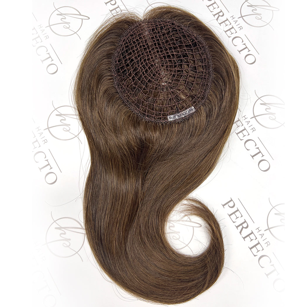 Human Hair Topper for Women Integration Net Base Toppers - Hairperfecto