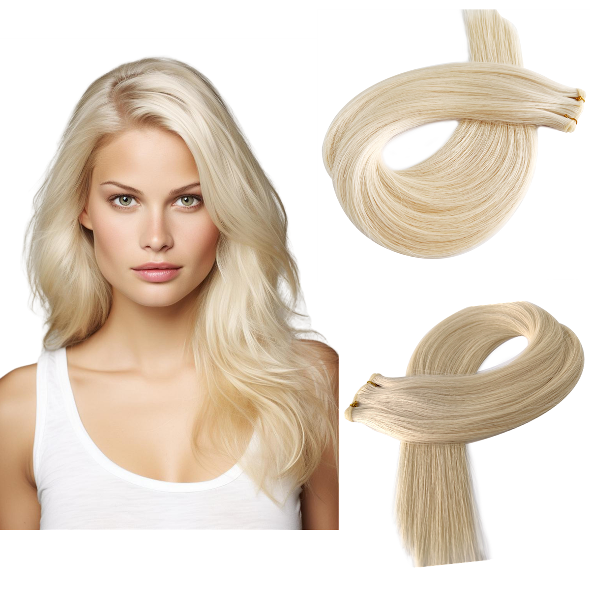 Genius Hair Wefts - 100% Virgin Human Hair Weft #1001  | Hairperfecto