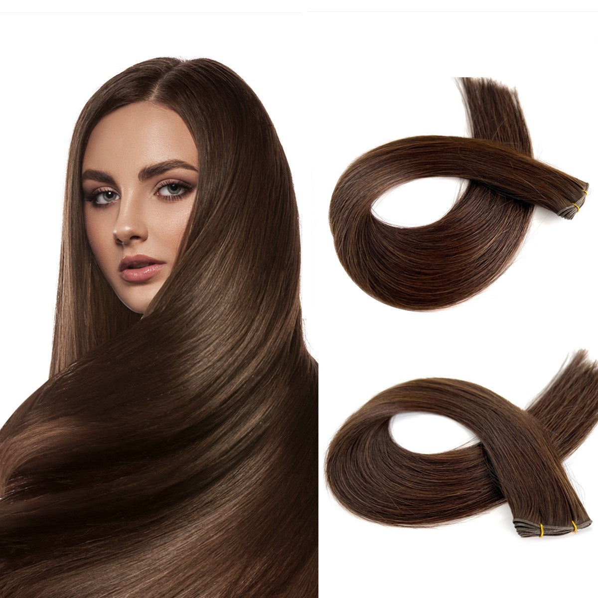 Genius Weft Hair Extensions - 100% Virgin Human Hair Wefts #2| Hairperfecto