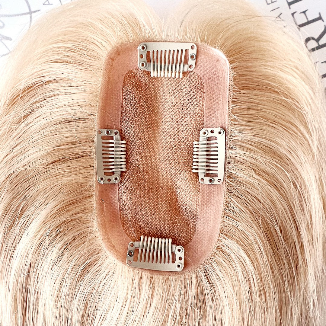 Hair Toppers For Women Platinum Blonde Hair Topper