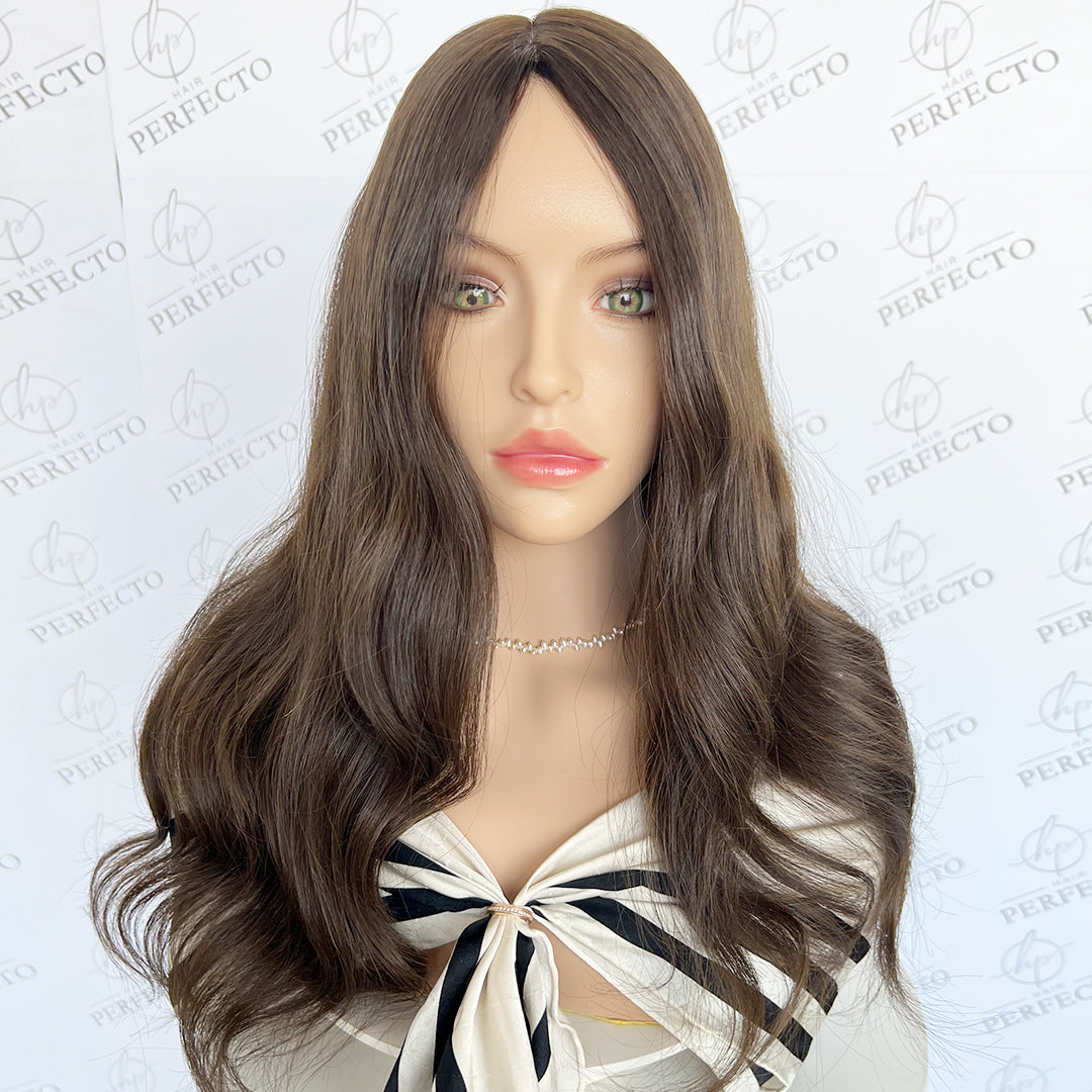 Silk Hair Toppers For Women Medium Brown Hair Topper - Yana