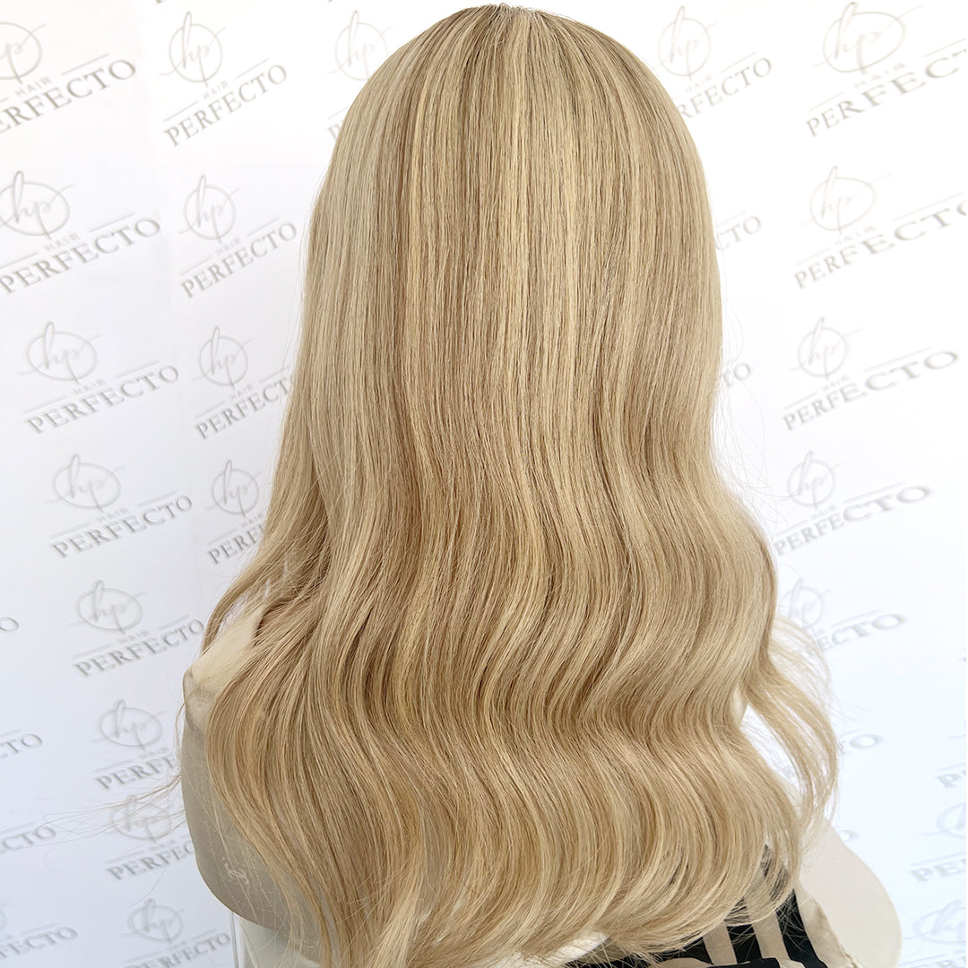 Best Silk Hair Toppers 8*8 Blonde Blend Highlight Virgin Hair Topper - Celestia