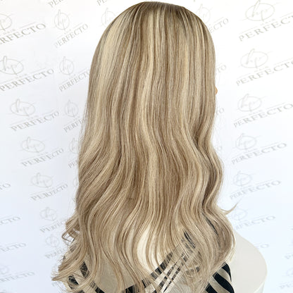 Silk Hair Toppers Ash Blonde Virgin Human Hair Topper - Aurora