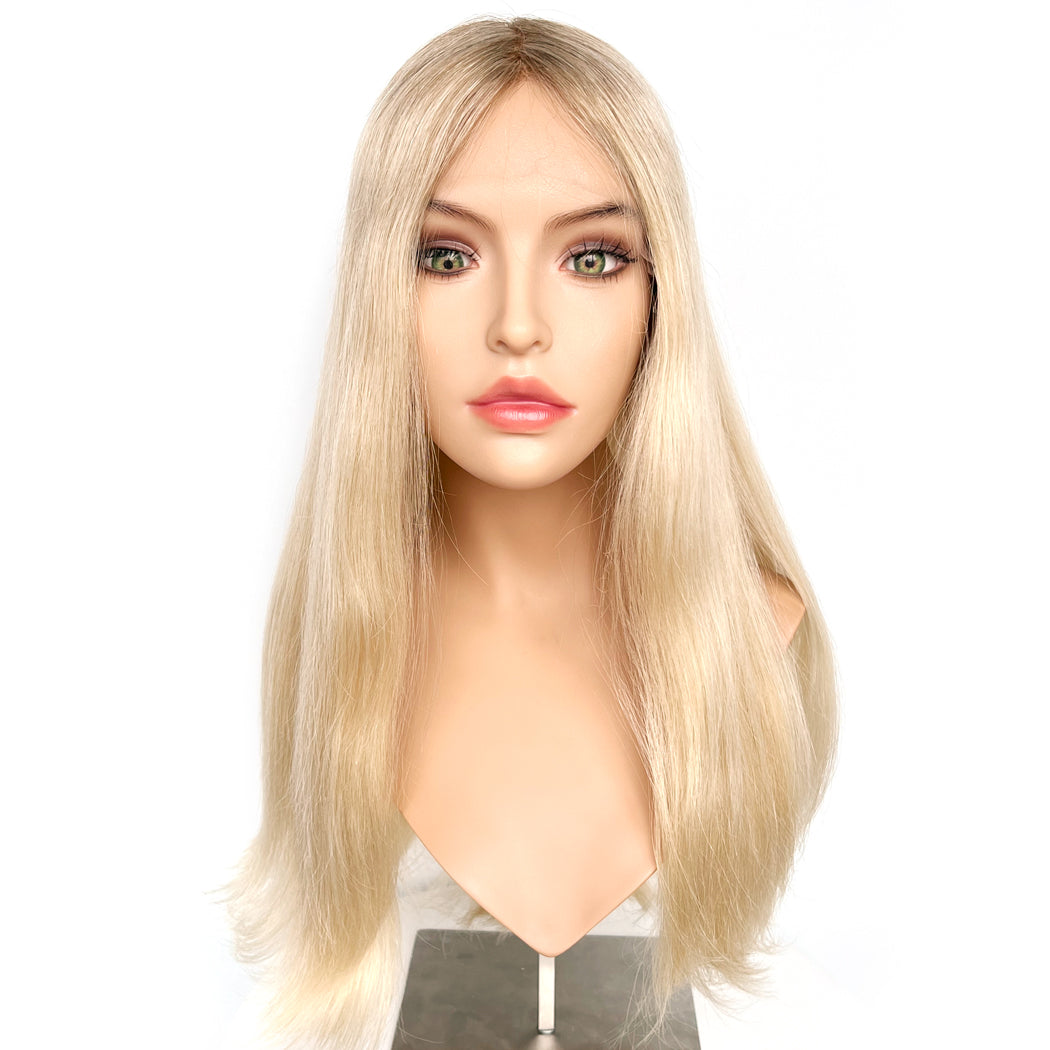 Top Lace Wig-22inch Rebecca Blonde Hair With Dark Root I hairperfecto