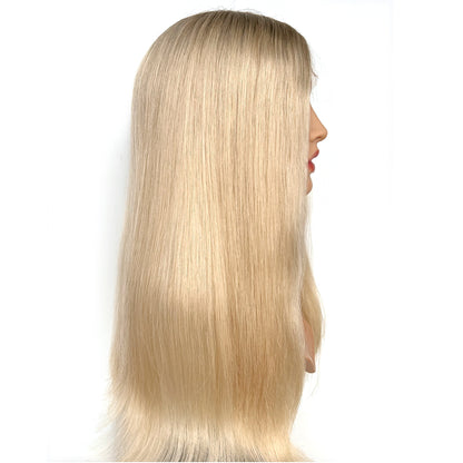 Top Lace Wig-22inch Rebecca Blonde Hair With Dark Root I hairperfecto