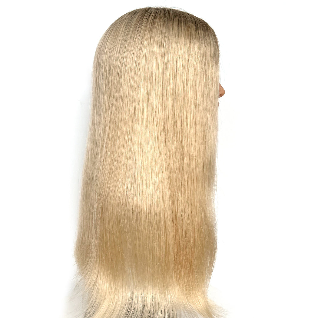 Top Lace Wig-22inch Rebecca Blonde Hair With Dark Root I hairperfecto