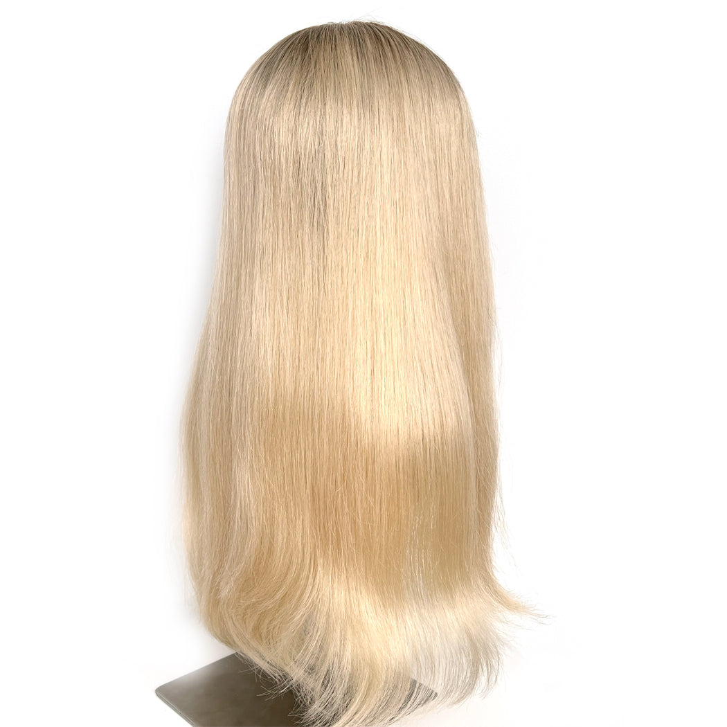 Top Lace Wig-22inch Rebecca Blonde Hair With Dark Root I hairperfecto