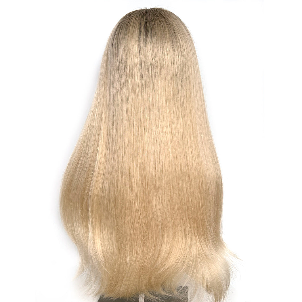 Top Lace Wig-22inch Rebecca Blonde Hair With Dark Root I hairperfecto