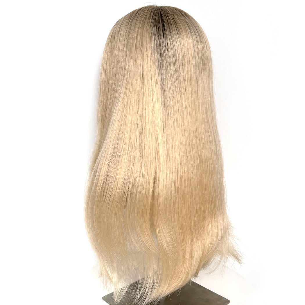 Top Lace Wig-22inch Rebecca Blonde Hair With Dark Root I hairperfecto