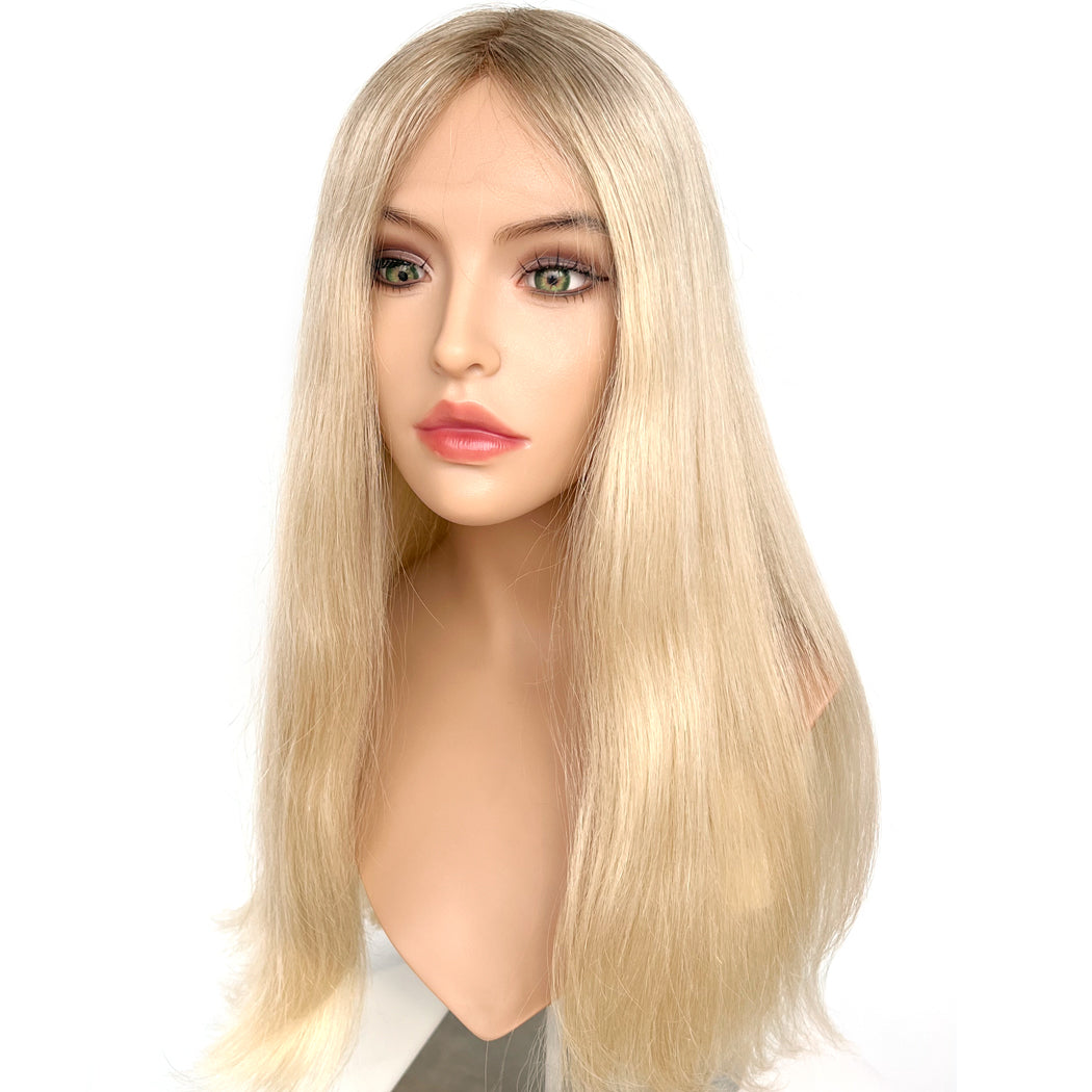 Top Lace Wig-22inch Rebecca Blonde Hair With Dark Root I hairperfecto