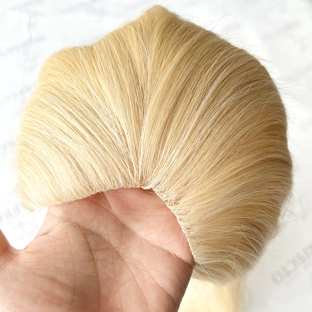Premium  V-shape Clip In Mono Hair Topper Manufacturers | Hairperfecto