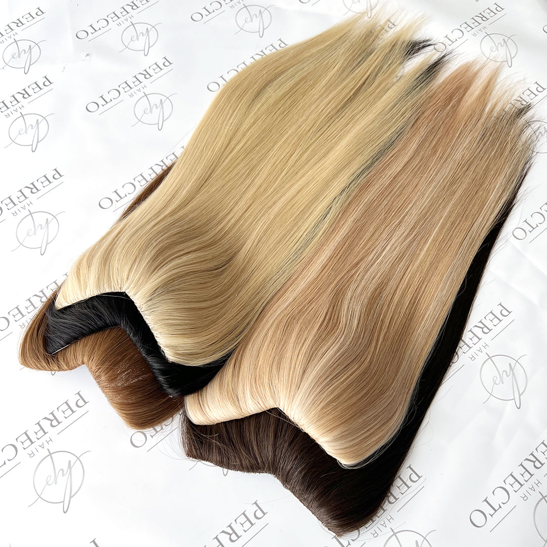 Premium  V-shape Clip In Mono Hair Topper Manufacturers | Hairperfecto