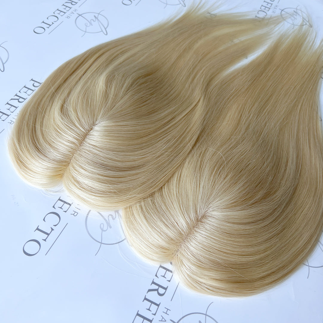 Premium 4"x6 " Mono Base Blonde Hair Toppers Manufacturer #613 | Hairperfecto