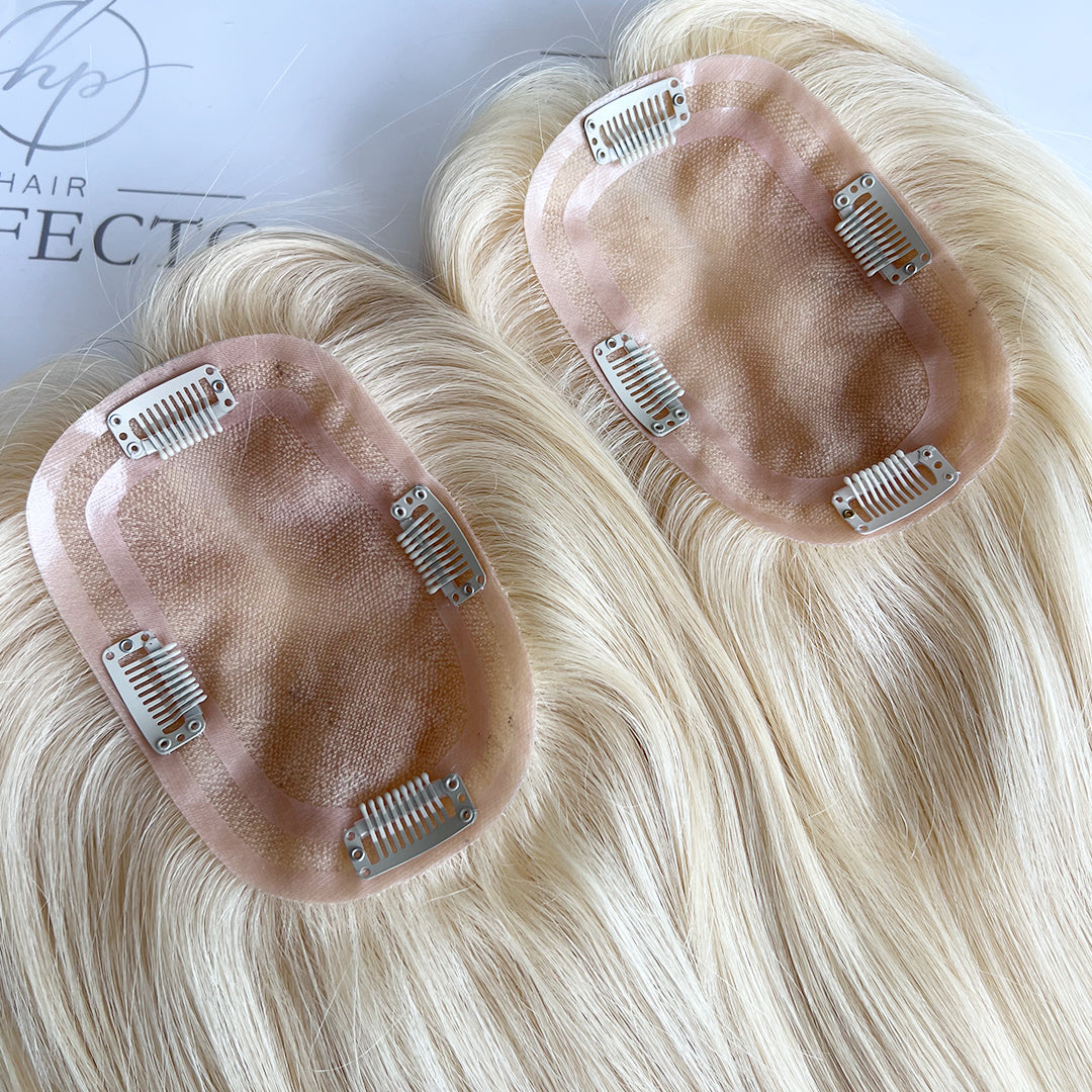 Premium 4"x6 " Mono Base Blonde Hair Toppers Manufacturer #613 | Hairperfecto