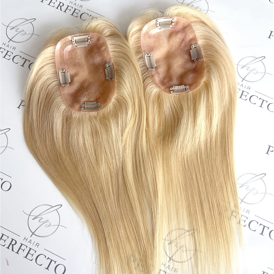 Premium 4"x6 " Mono Base Blonde Hair Toppers Manufacturer #613 | Hairperfecto