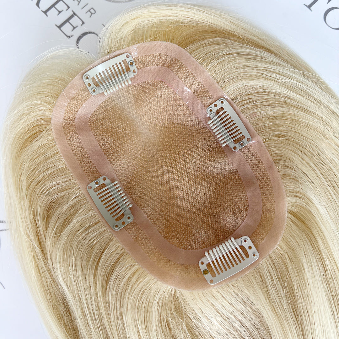 Premium 4"x6 " Mono Base Blonde Hair Toppers Manufacturer #613 | Hairperfecto