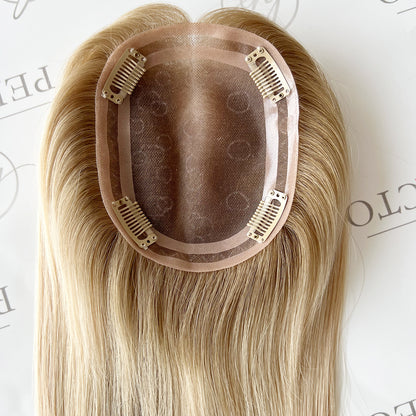 Hair Pieces For Thinning Hair Balayage Color 5*6" Human Hair Toppers