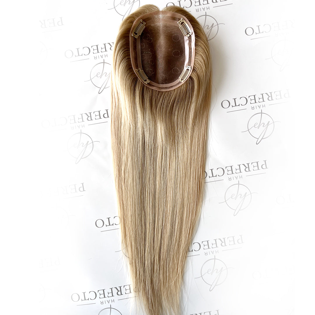 Hair Pieces For Thinning Hair Balayage Color 5*6" Human Hair Toppers