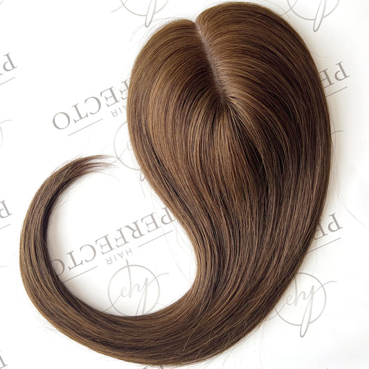 Female Hair Toppers  5''*6'' Mono Base Dark Brown Hair Toppers