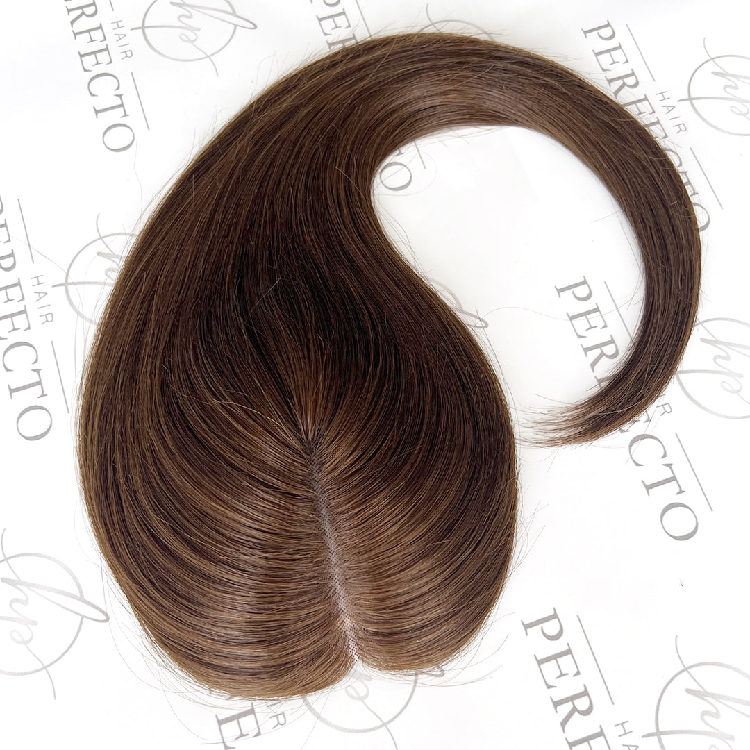 Female Hair Toppers  5''*6'' Mono Base Dark Brown Hair Toppers