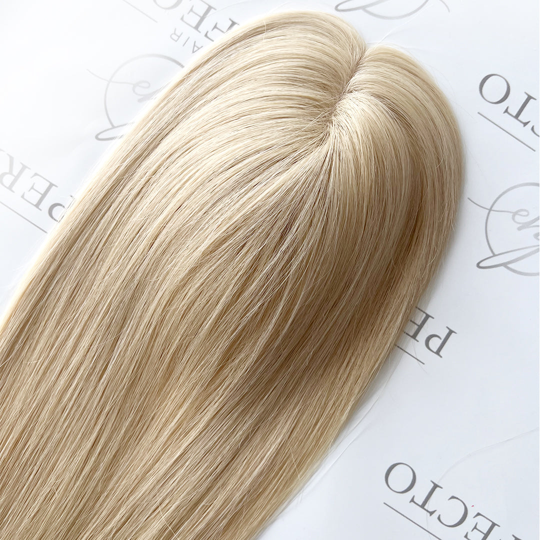 Best 3"x5" Human Hair Toppers & Hair Pieces for Women Blonde #60C