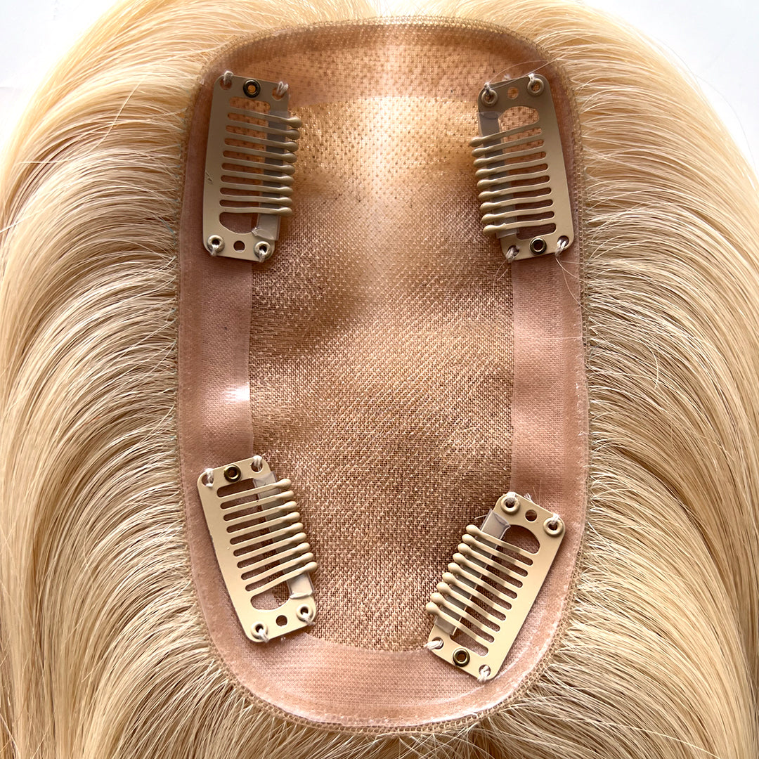 Best 3"x5" Human Hair Toppers & Hair Pieces for Women Blonde #60C