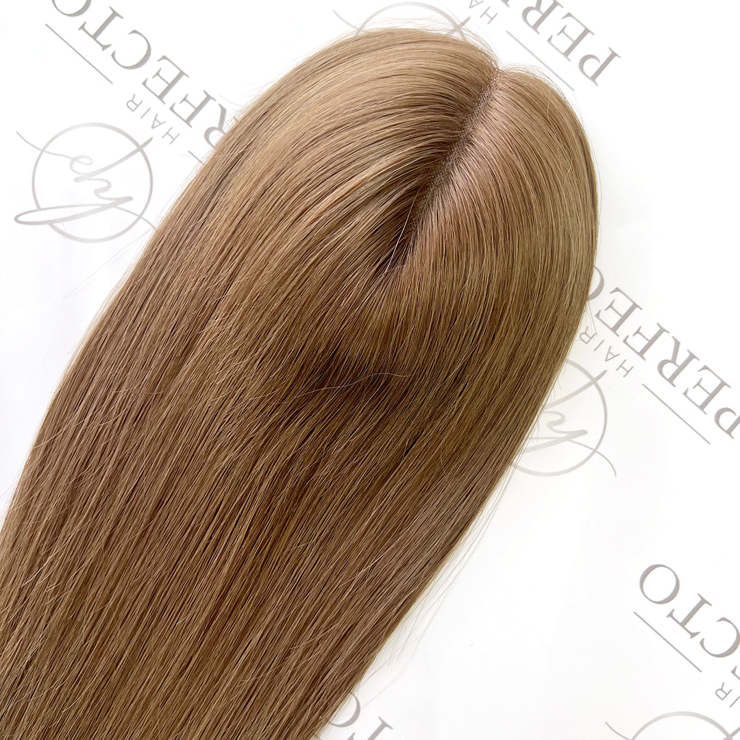 3"x5" Mono Base Hair Toppers for Women with Thinning Hair Chestnut Brown #4