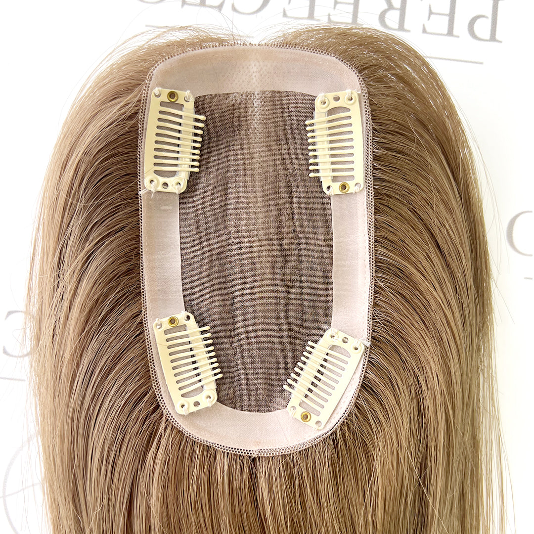 3"x5" Mono Base Hair Toppers for Women with Thinning Hair Chestnut Brown #4