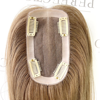 3"x5" Mono Base Hair Toppers for Women with Thinning Hair Chestnut Brown #4